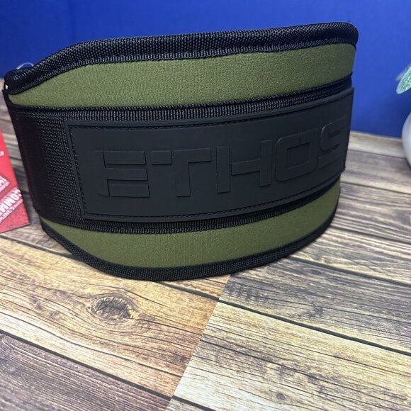 NWT ETHOS Axis Nylon Weightlifting Belt 5.5" Size Small (Olive) - Picture 2 of 10